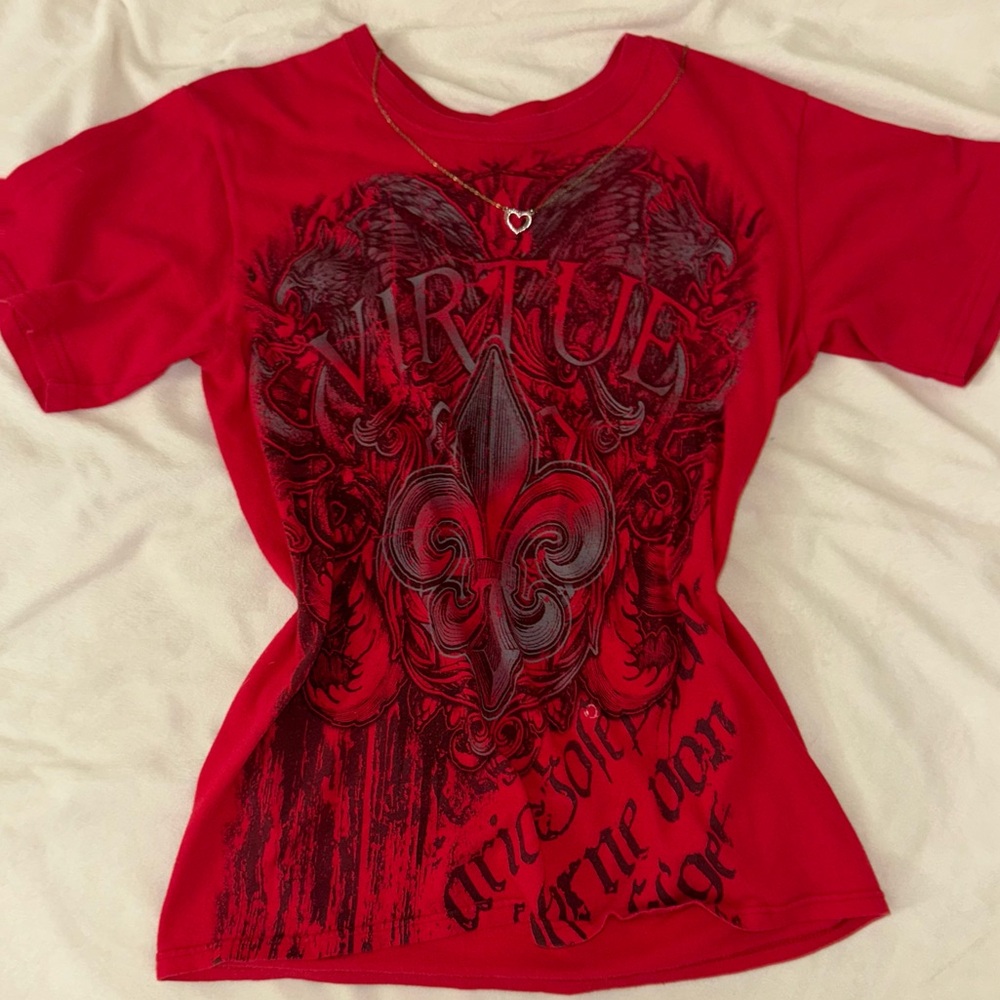 Red Graphic Y2K Tee